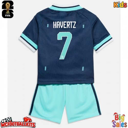 Germany Kai Havertz #7 Replica Away Stadium Kit for Kids World Cup 2026 Short Sleeve (+ pants)